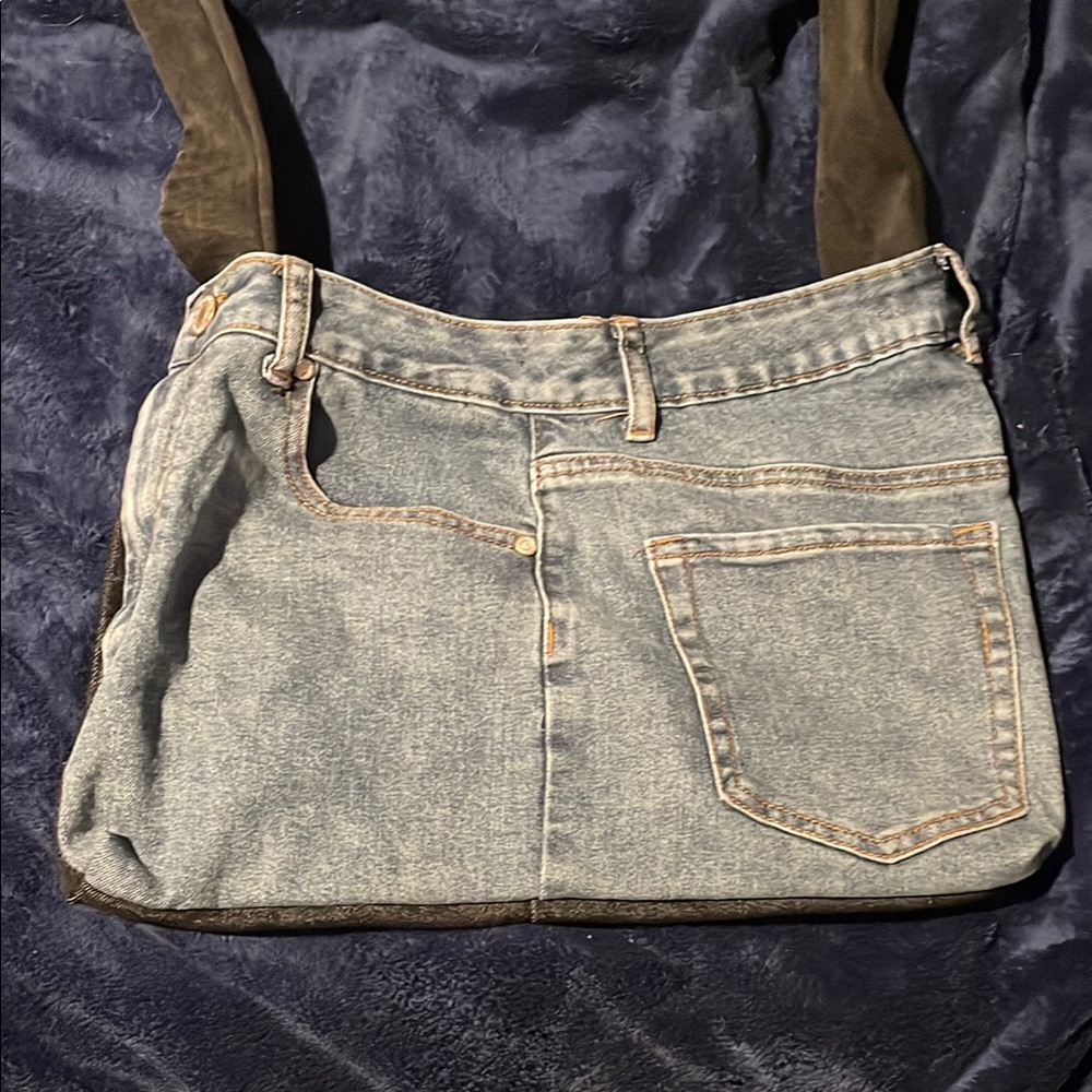 Handmade Denim Crossbody Bag